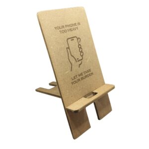 Hello Wooden Mobile Stand – Your Phone Is Too Heavy